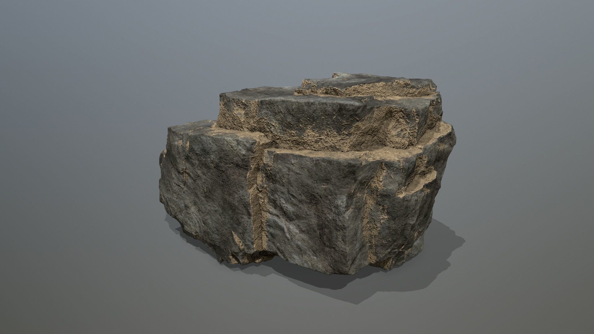 desert cliff rocks Low-poly 3D model_21