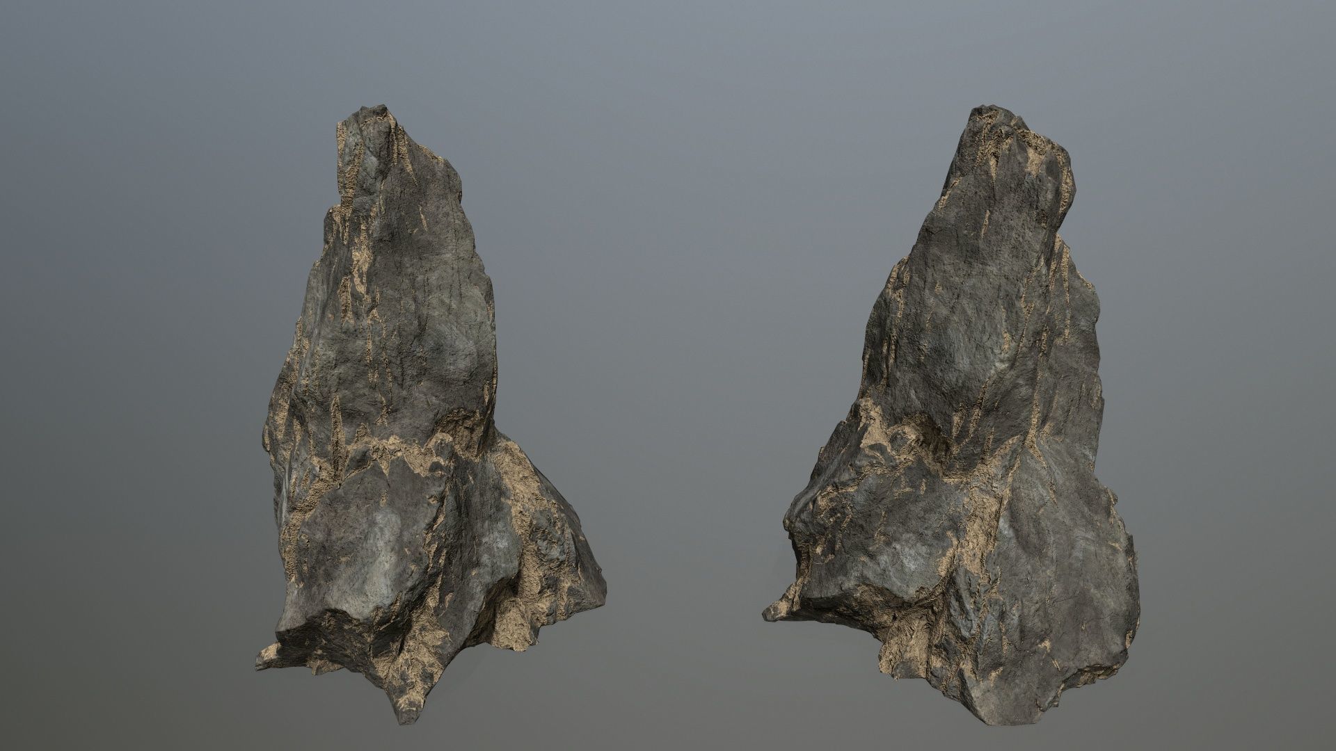 desert cliff rocks Low-poly 3D model_6