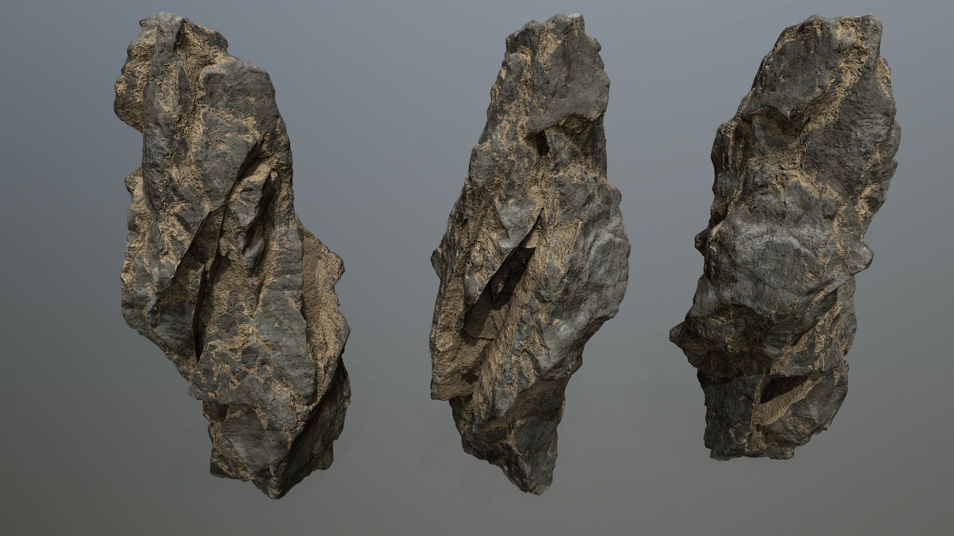 desert cliff rocks Low-poly 3D model_12