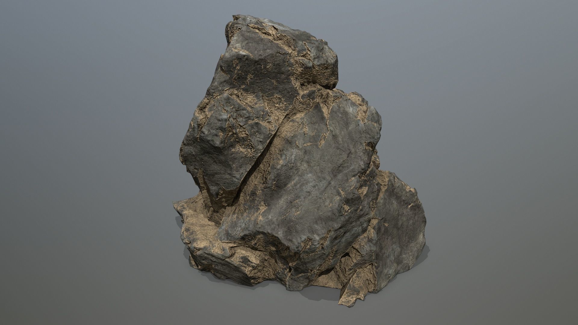desert cliff rocks Low-poly 3D model_16