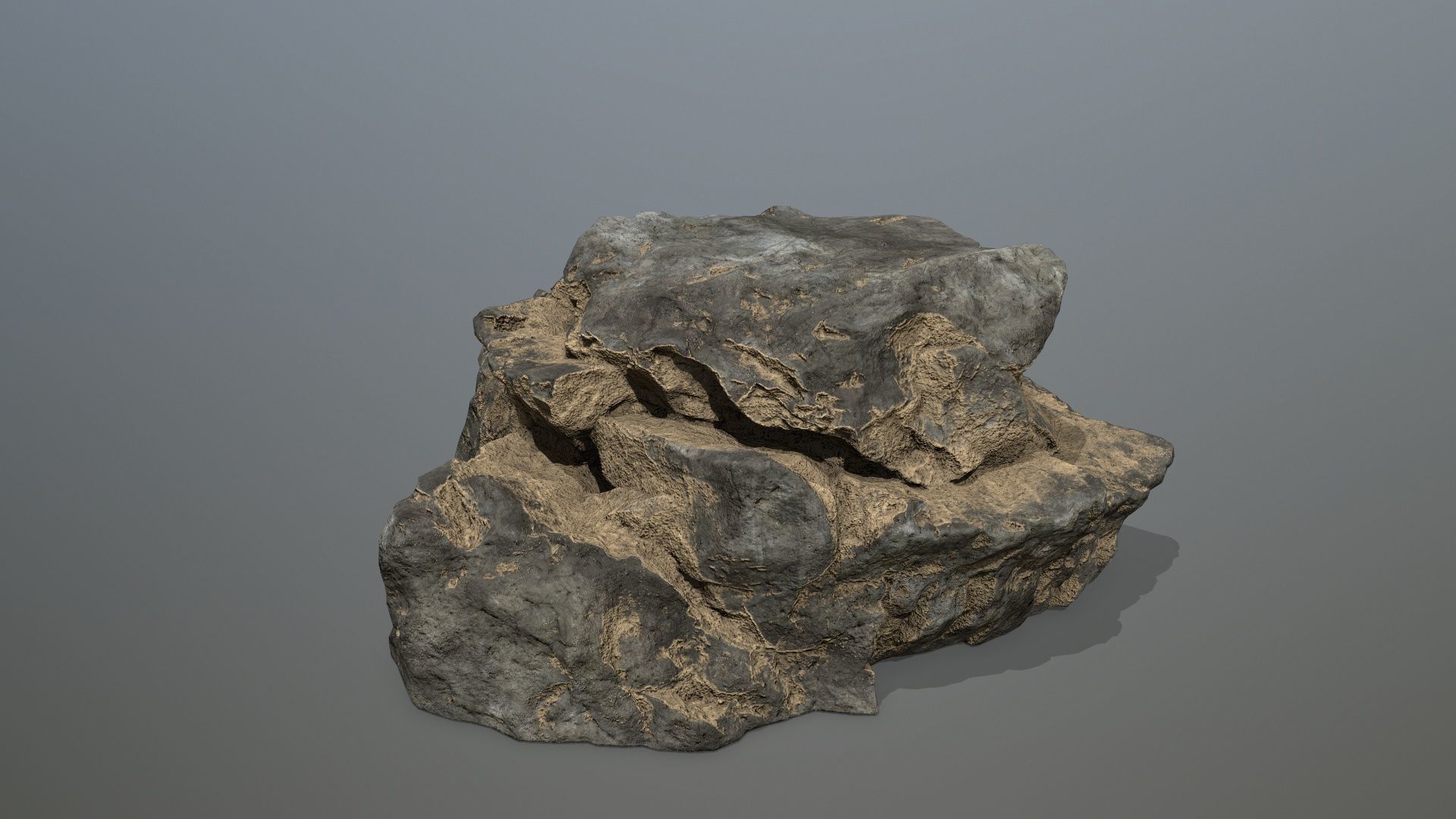 desert cliff rocks Low-poly 3D model_19