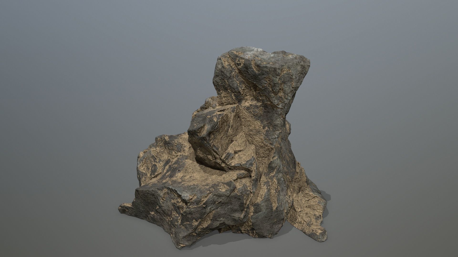 desert cliff rocks Low-poly 3D model_13