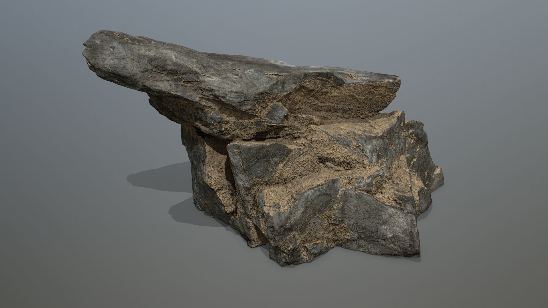 desert cliff rocks Low-poly 3D model_20