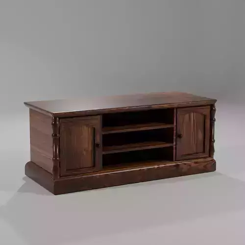 Classic Wooden TV Stand 3D Model 3D model