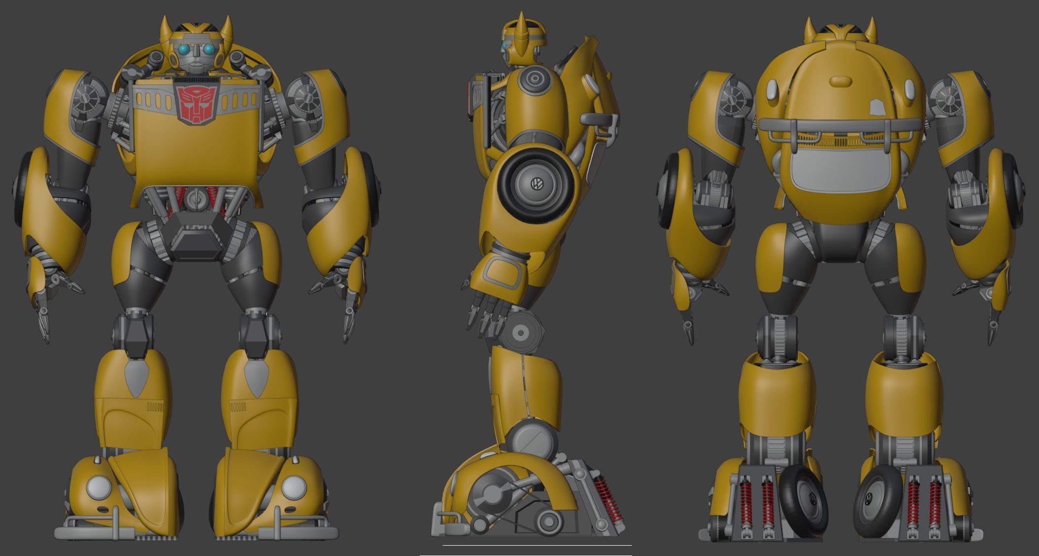 Bumblebee - transformers VW beetle 3D model_1