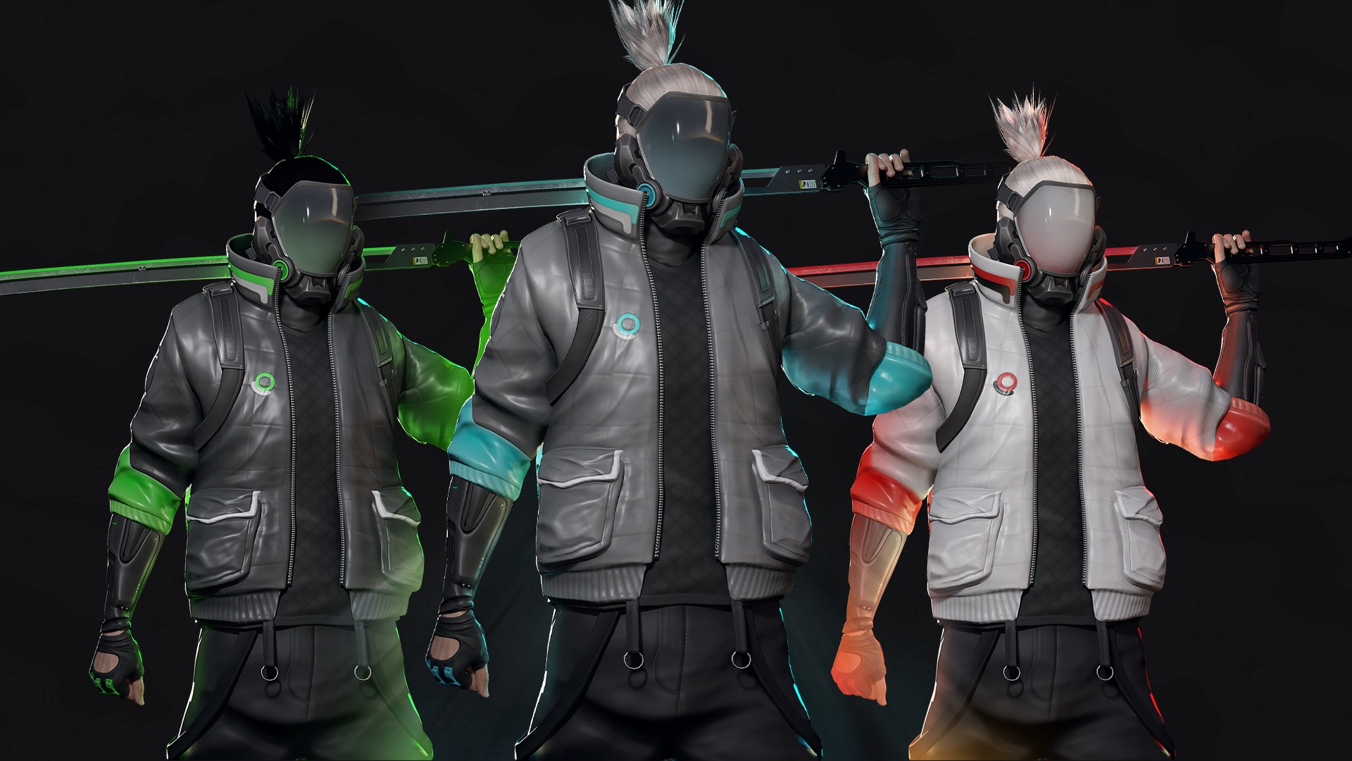 Cyberpunk Street Fighter - Game Ready Low-poly 3D model_7