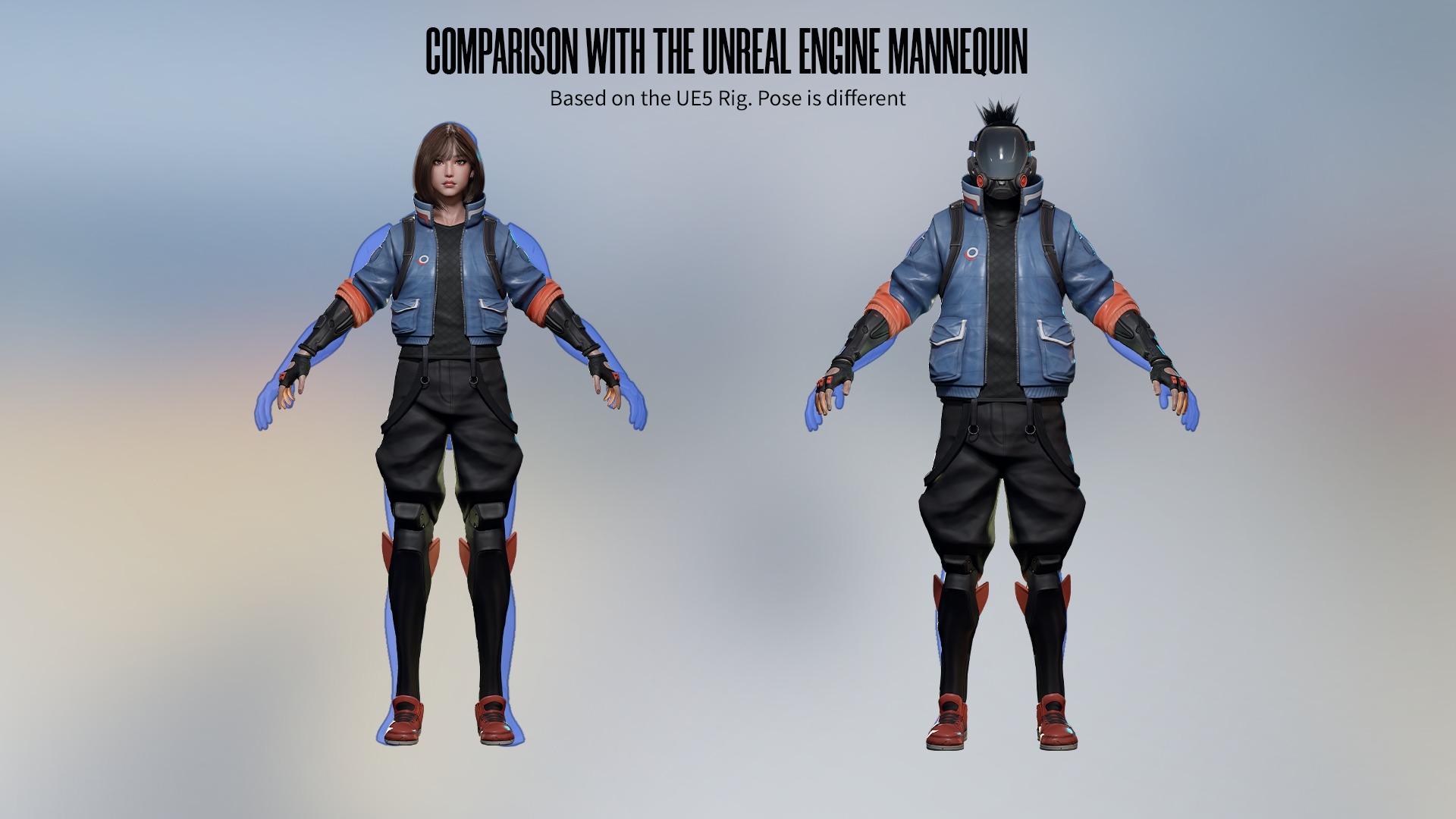 Cyberpunk Street Fighter - Game Ready Low-poly 3D model_15