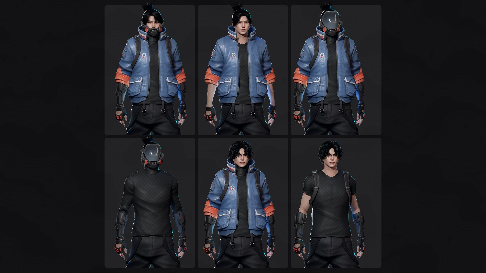 Cyberpunk Street Fighter - Game Ready Low-poly 3D model_11