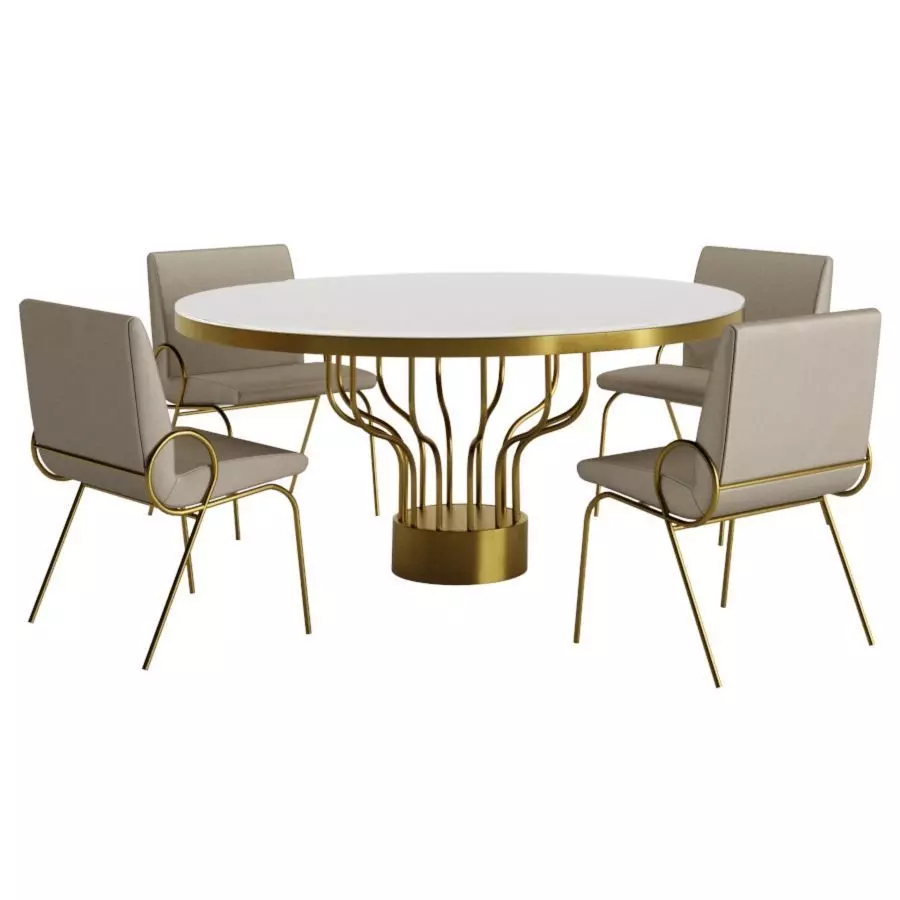 table and chair 3D model