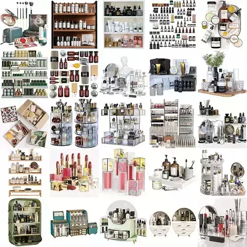 A large set of 25 cosmetics sets