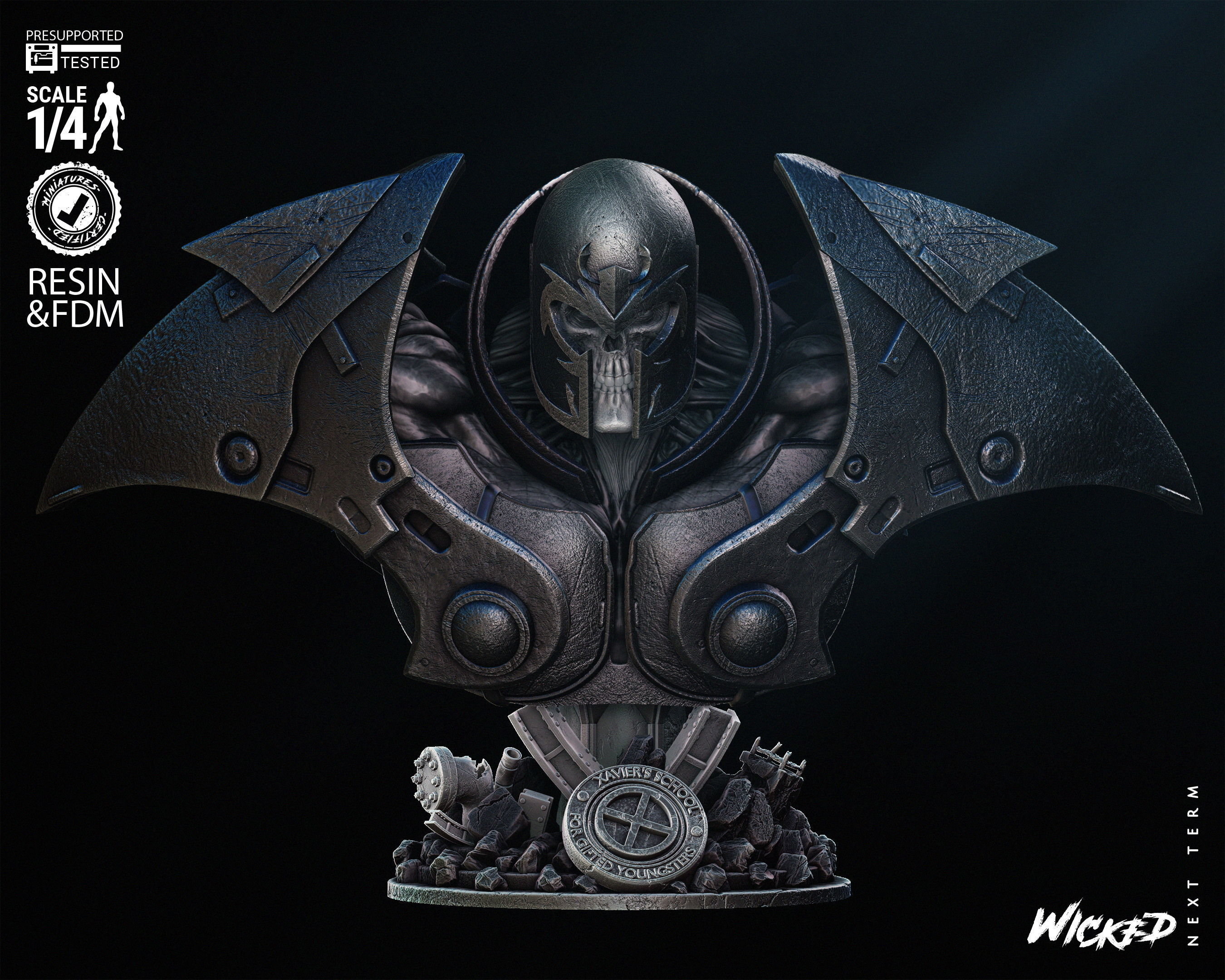 Wicked Marvel Onslaugh Bust 3D print model_1
