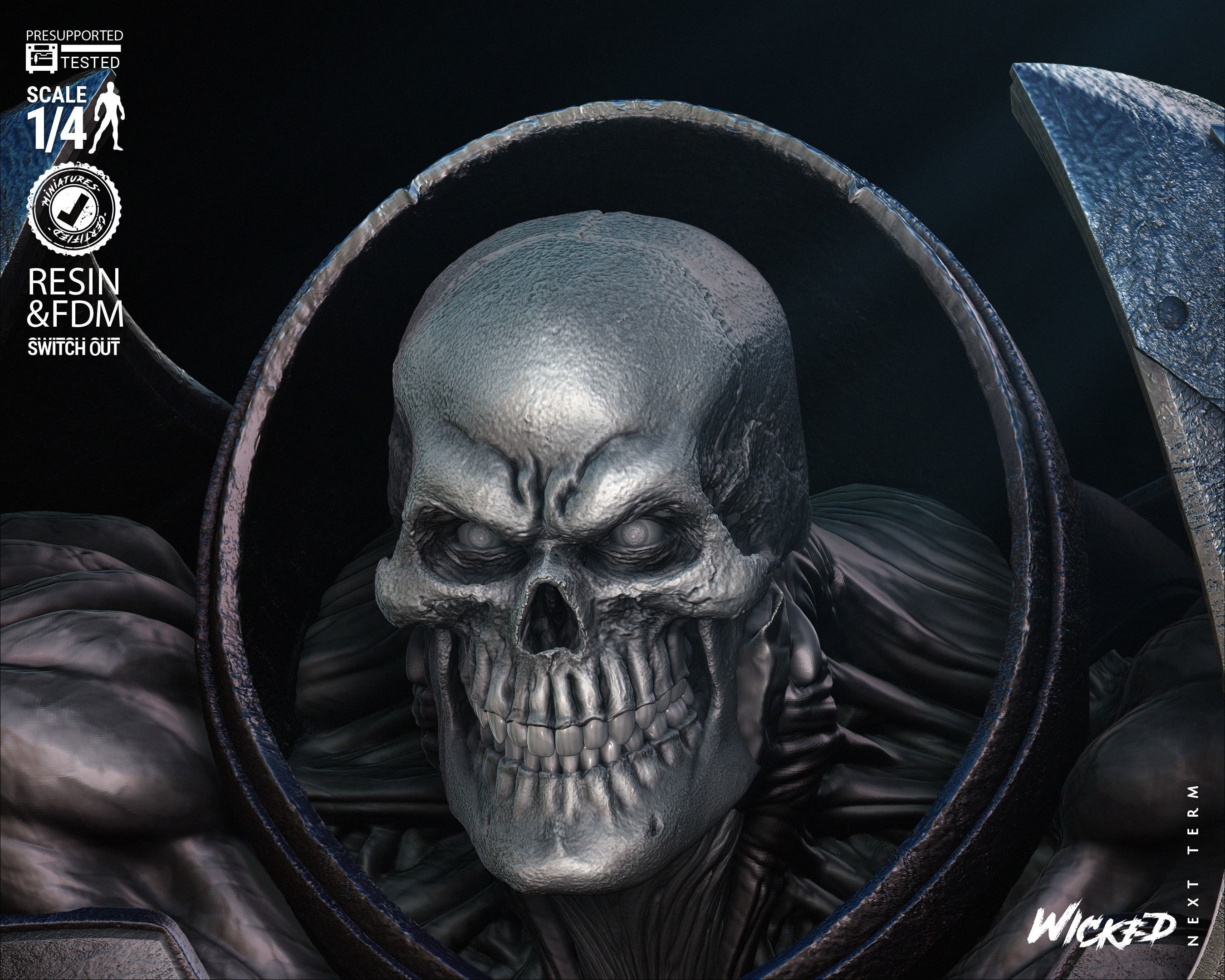 Wicked Marvel Onslaugh Bust 3D print model_33