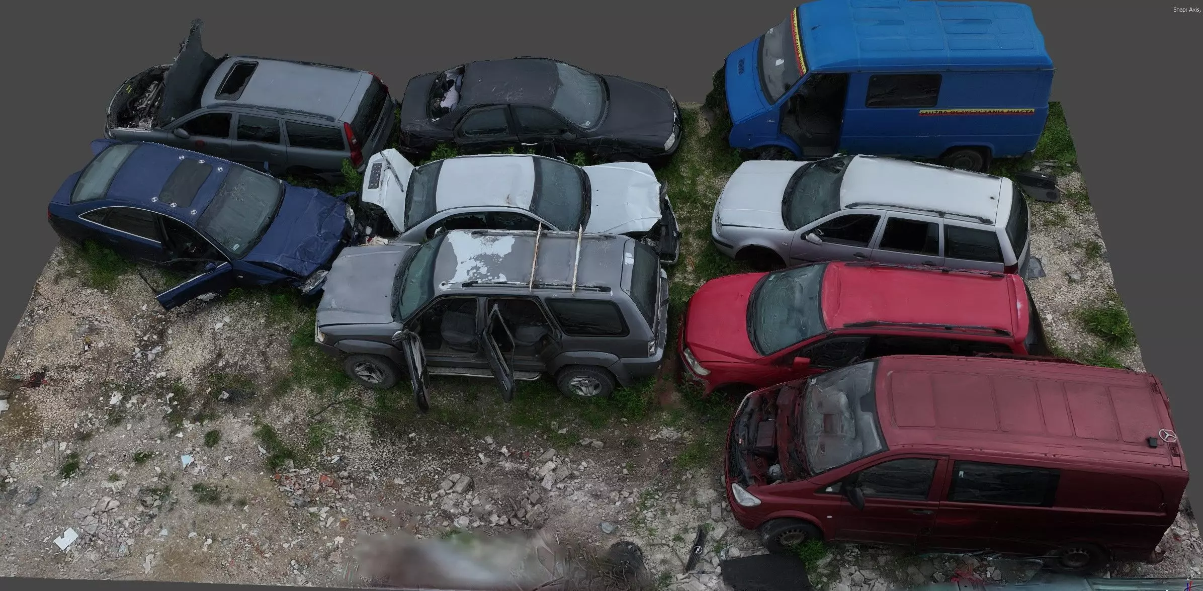 cars wreckage abandoned vehicles photogrammetry Low-poly 3D model_0