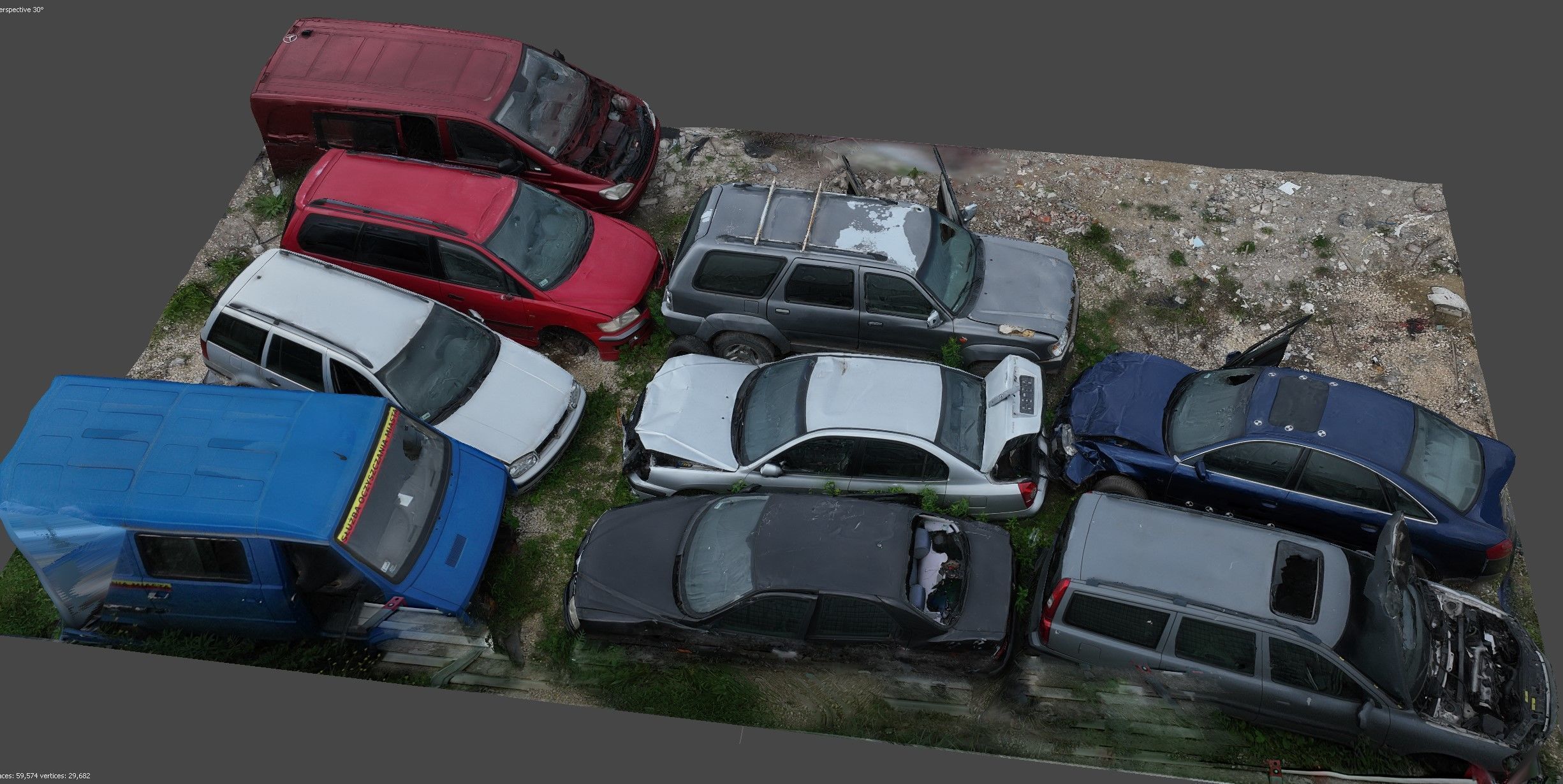 cars wreckage abandoned vehicles photogrammetry Low-poly 3D model_2