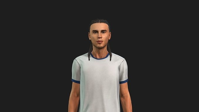 3D Male Character Fully Rigged and Game-Ready 3D model