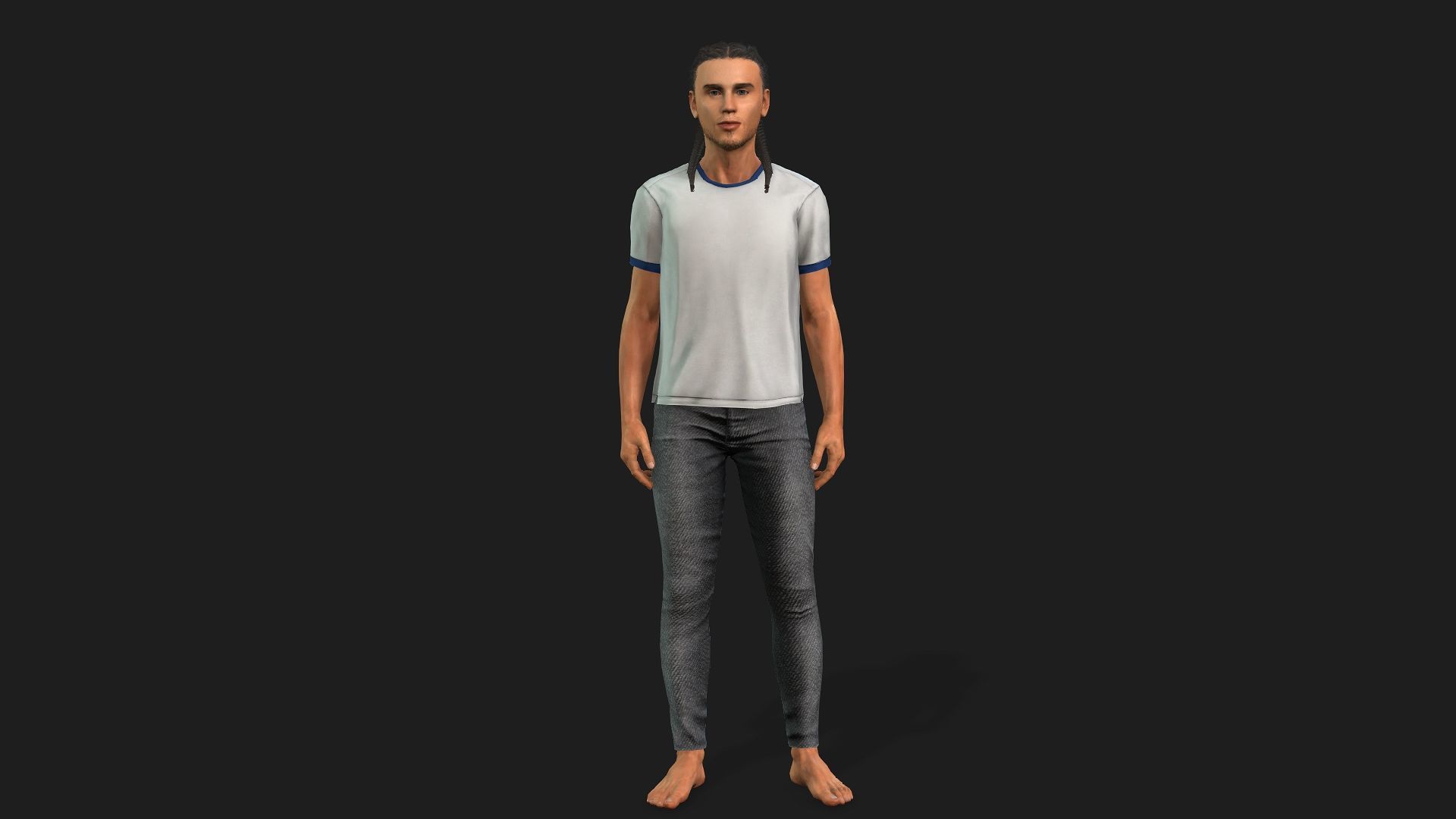 3D Male Character Fully Rigged and Game-Ready 3D model_1
