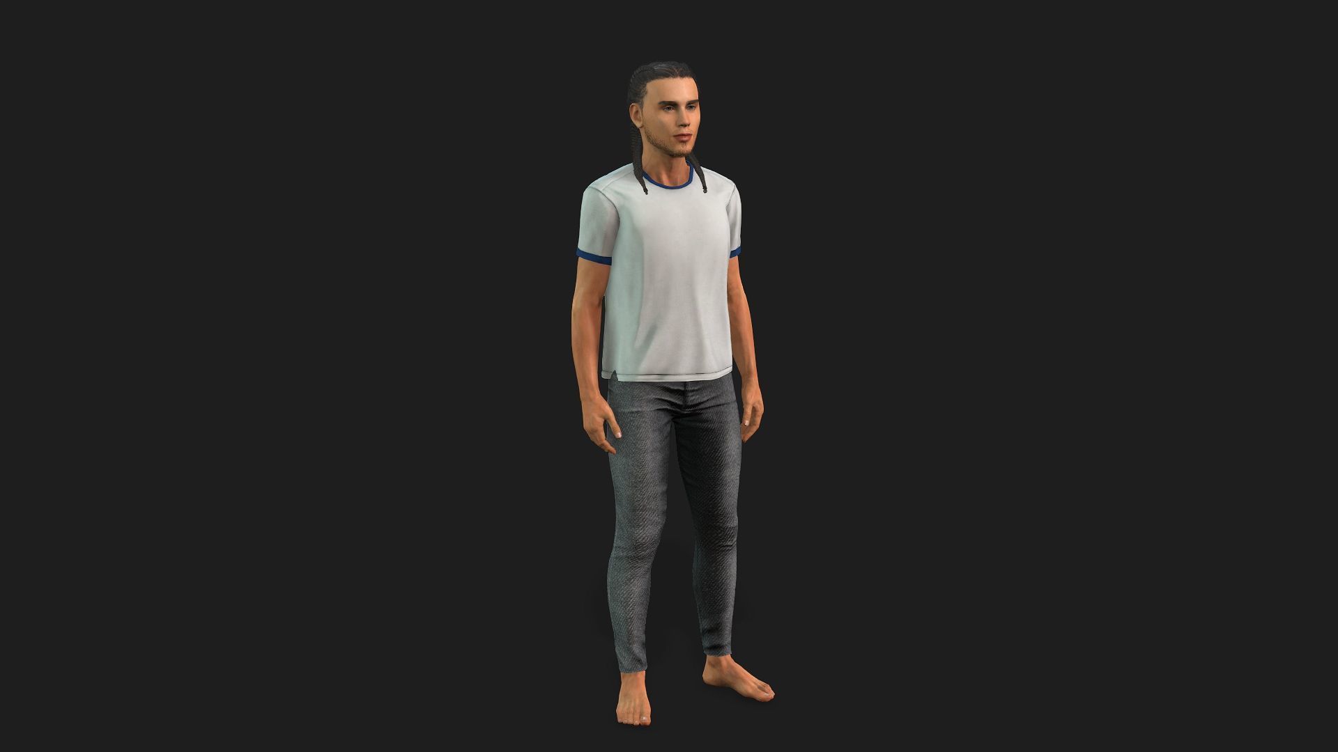 3D Male Character Fully Rigged and Game-Ready 3D model_8