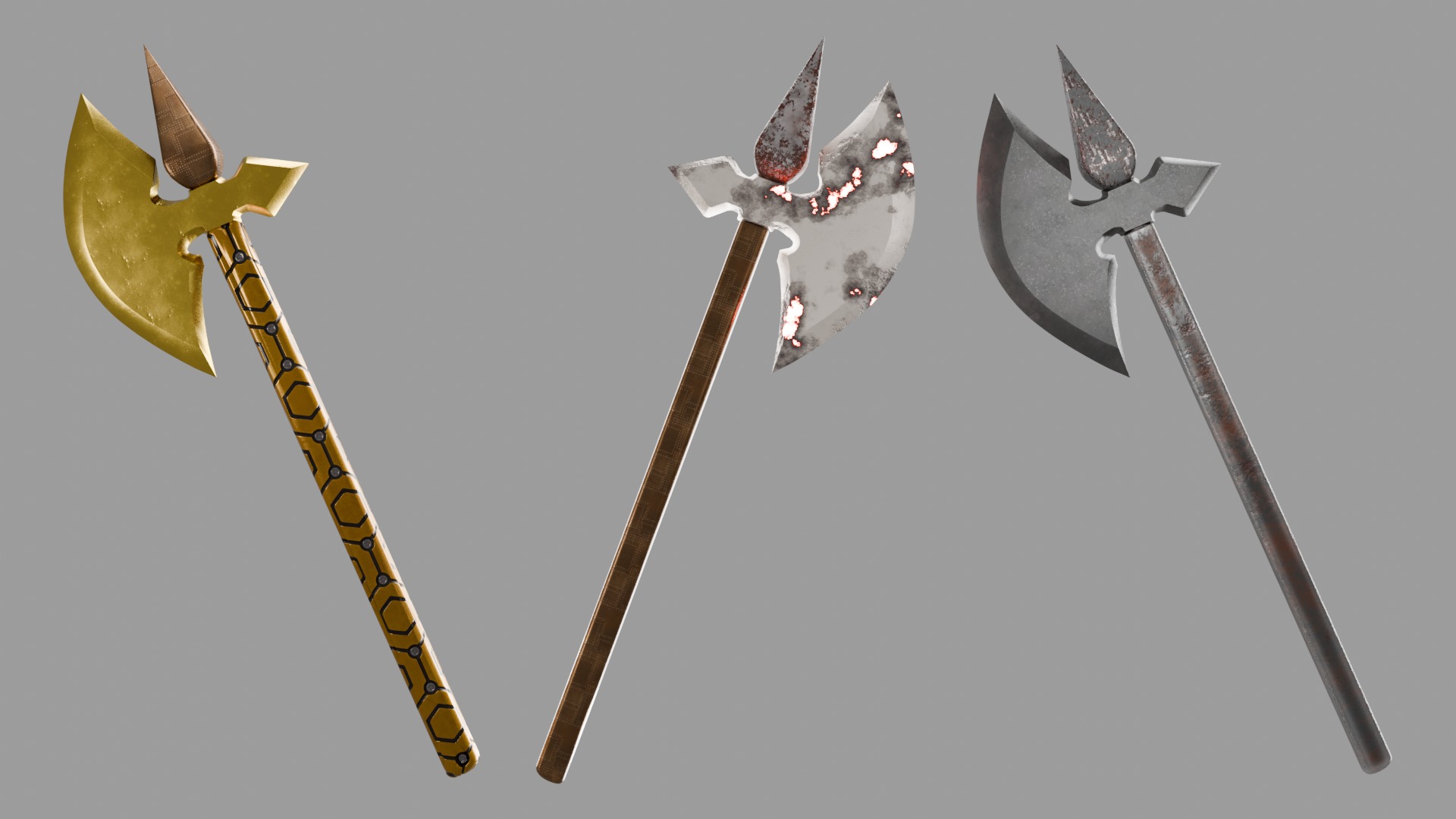 Weapon  Low-poly 3D model_9