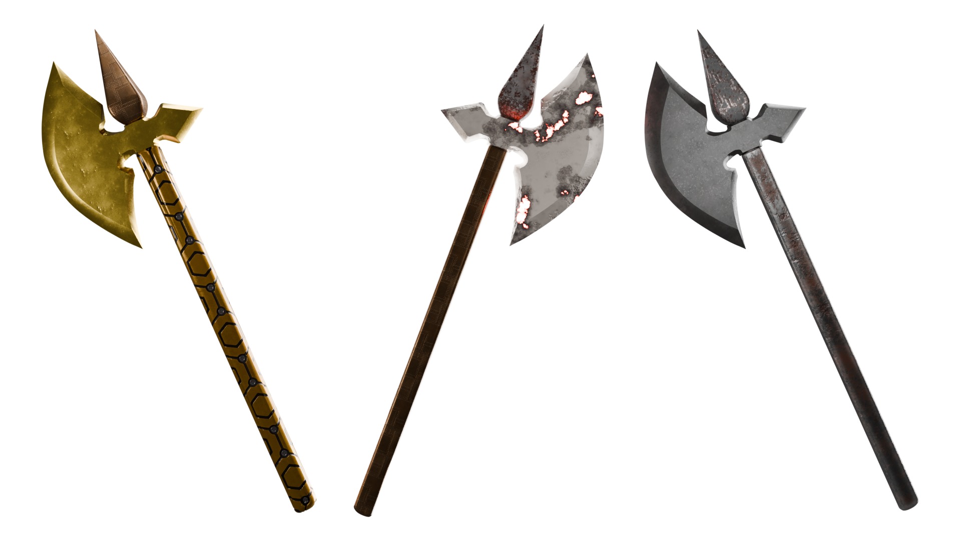 Weapon  Low-poly 3D model_10