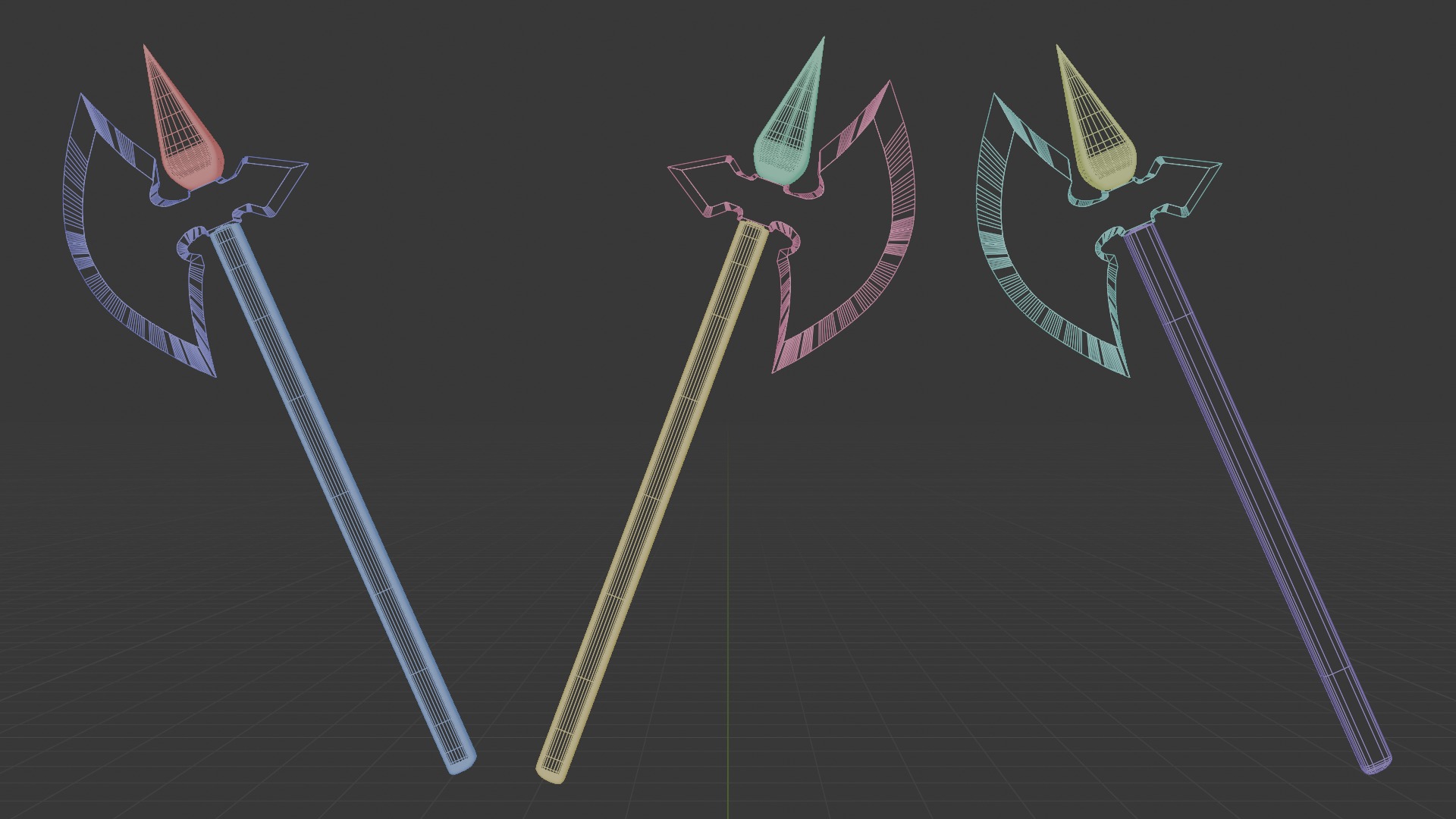 Weapon  Low-poly 3D model_7