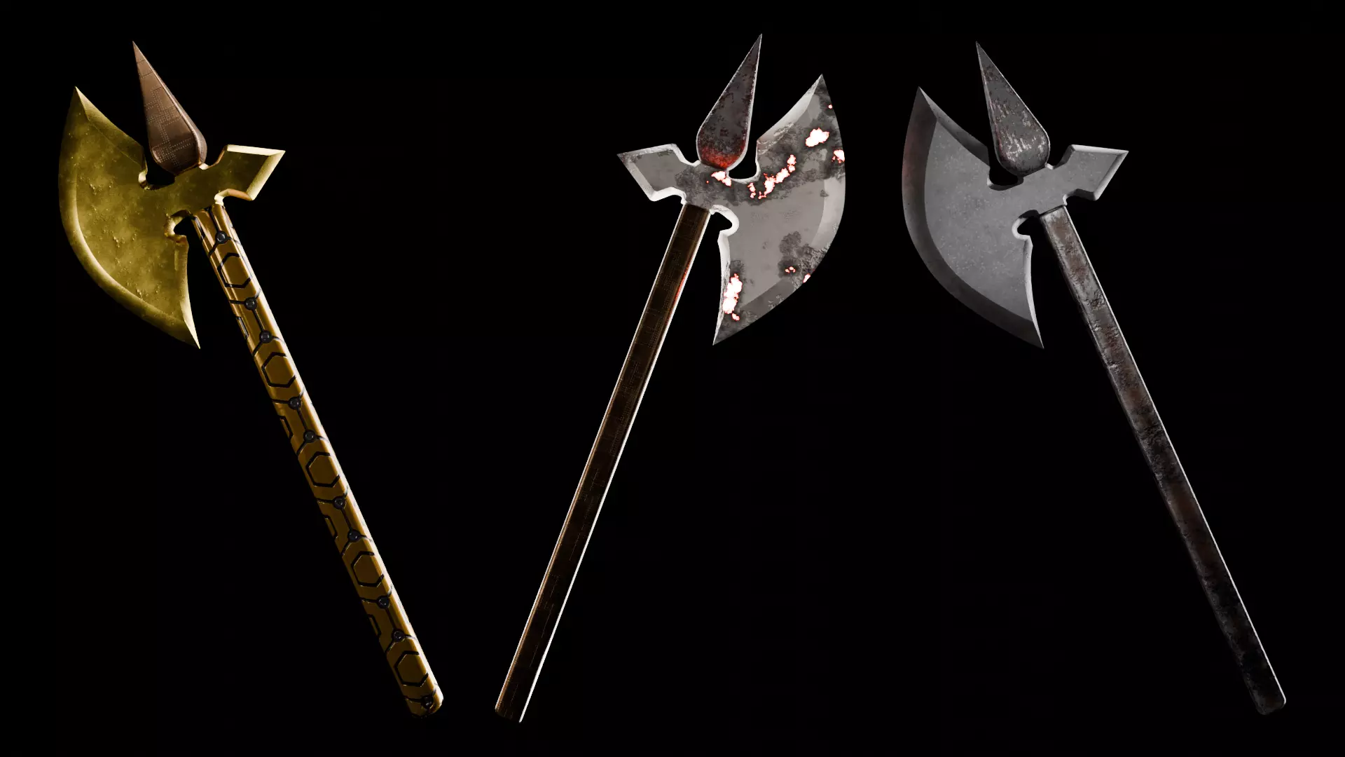 Weapon  Low-poly 3D model_0