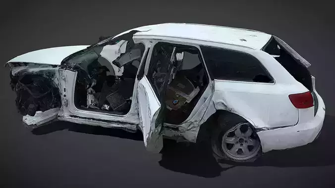 car wreck combi abandoned photogrammetry 