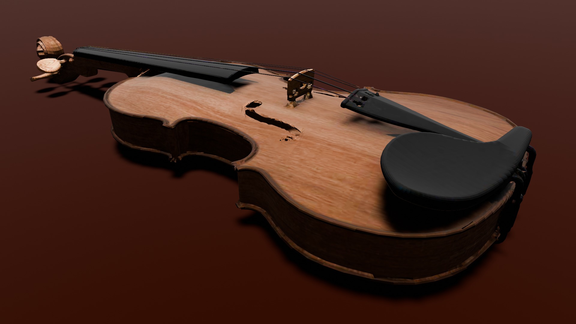 Violin 3D Model Low-poly 3D model_13