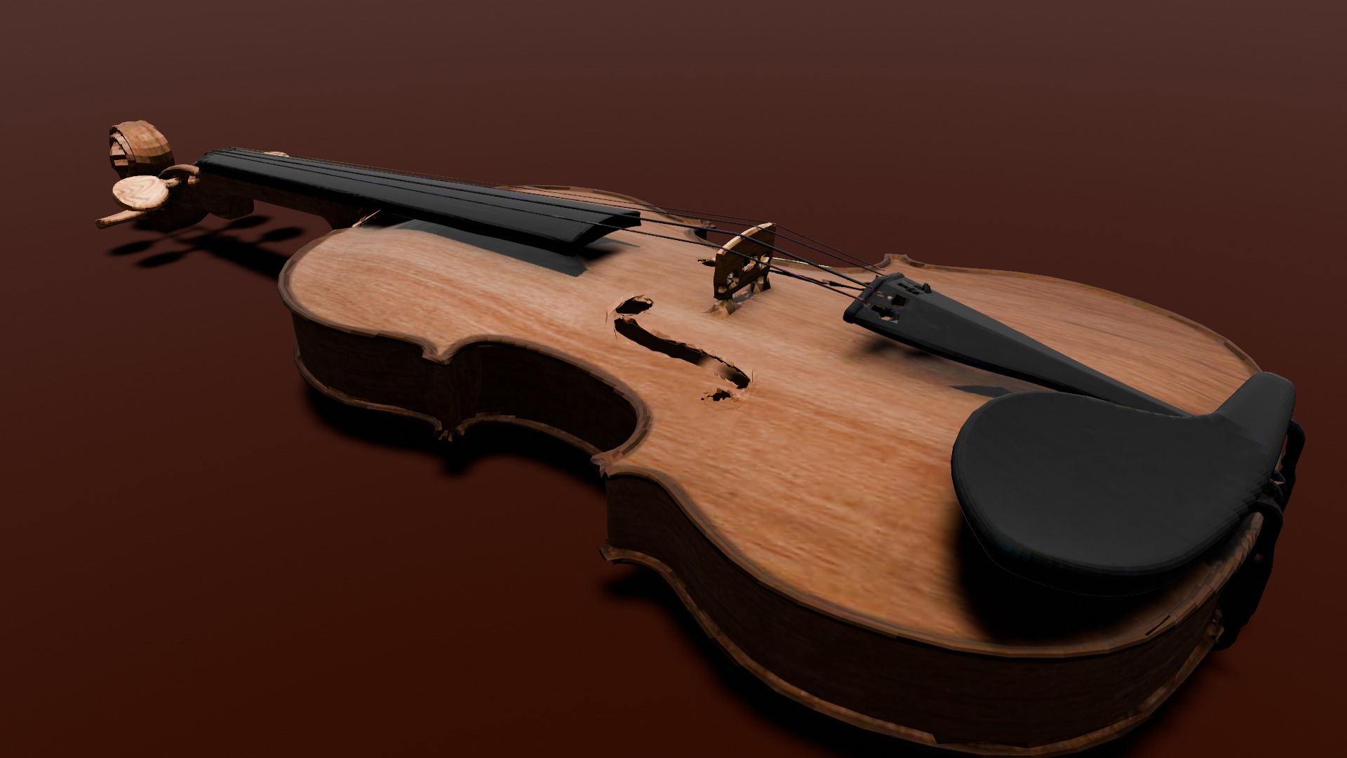 Violin 3D Model Low-poly 3D model_12