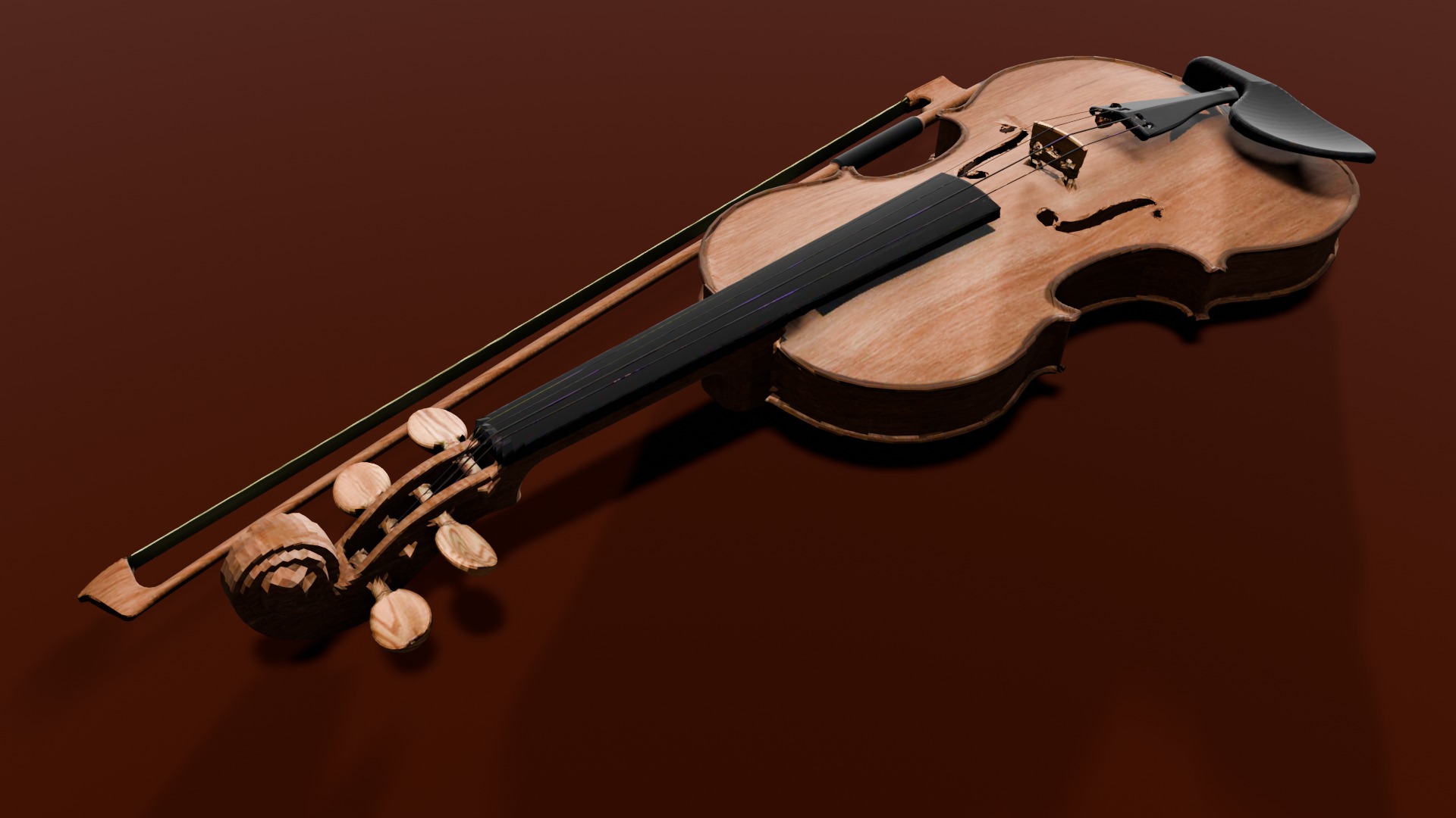 Violin 3D Model Low-poly 3D model_18
