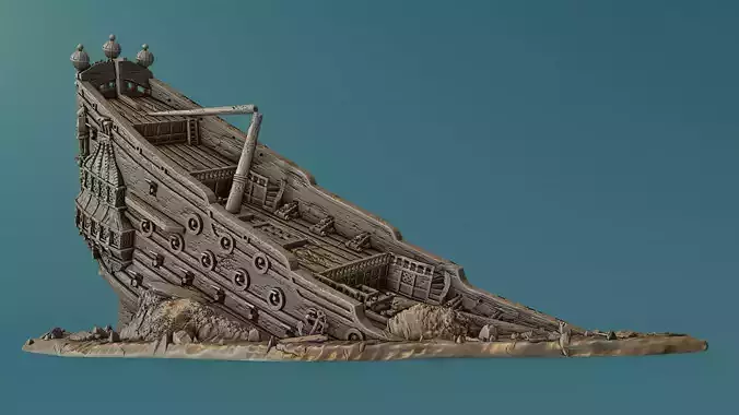 The wreckage of the ship 3D print model