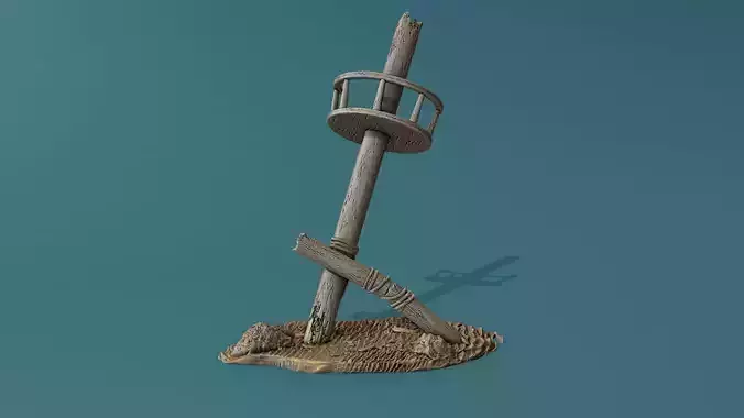 The wreckage of the mast 3D print model