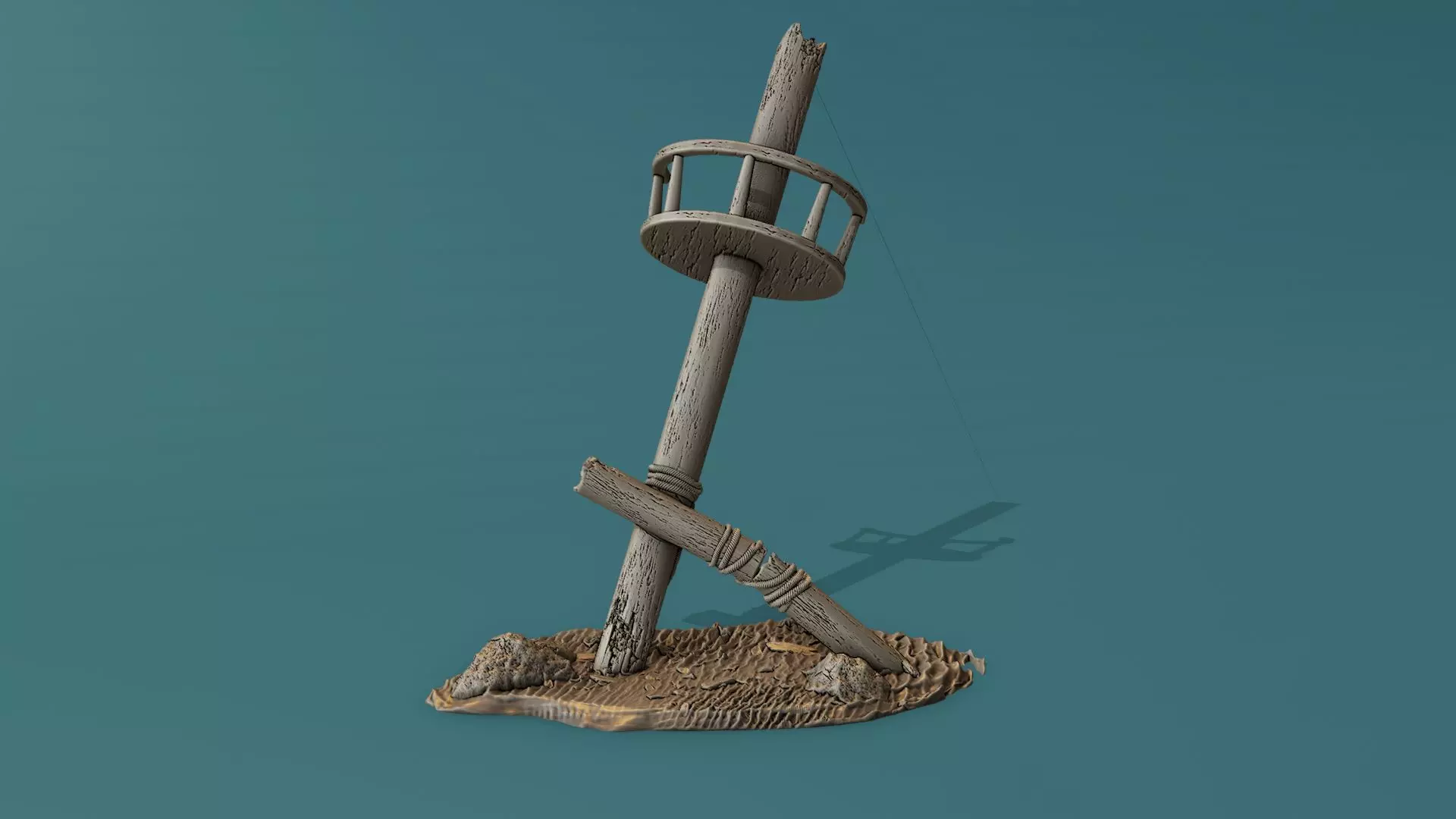 The wreckage of the mast 3D print model_0