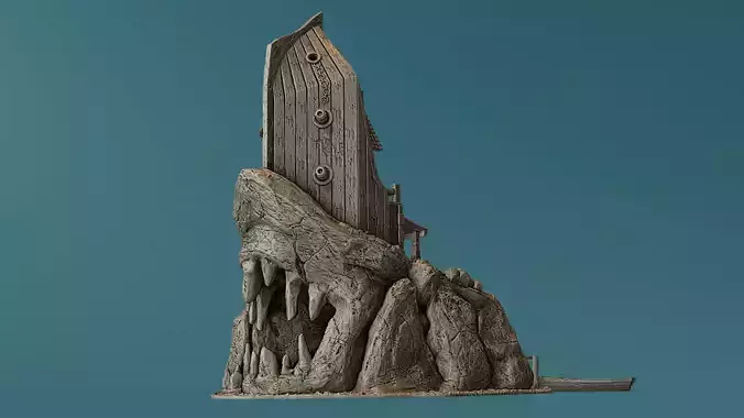 The house on Shark Cliff 3D print model