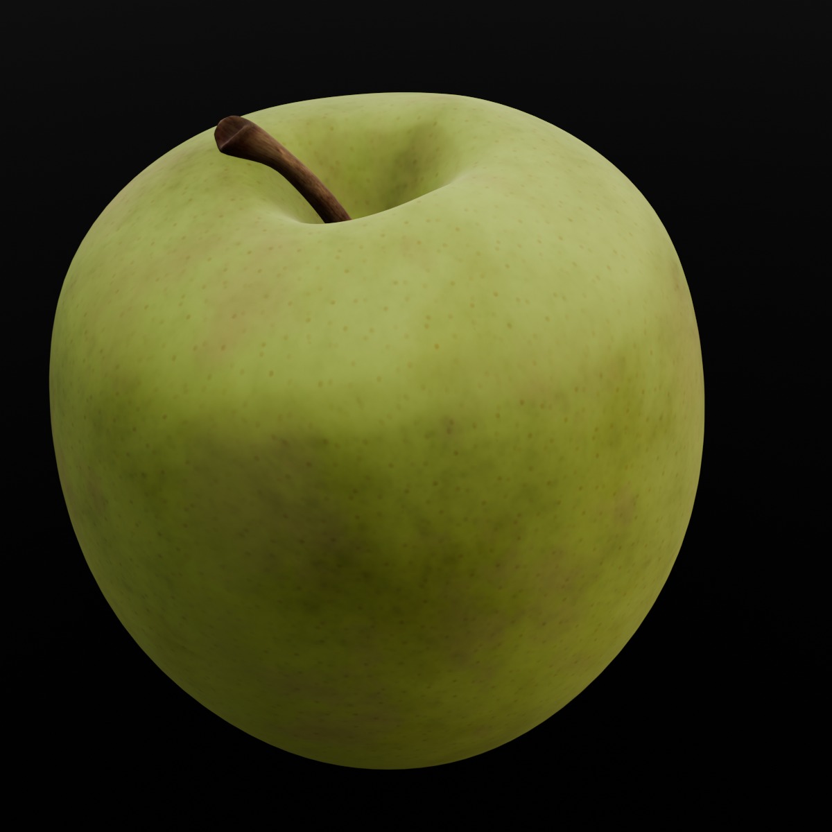 Green Apple 3D Model Low-poly 3D model_6