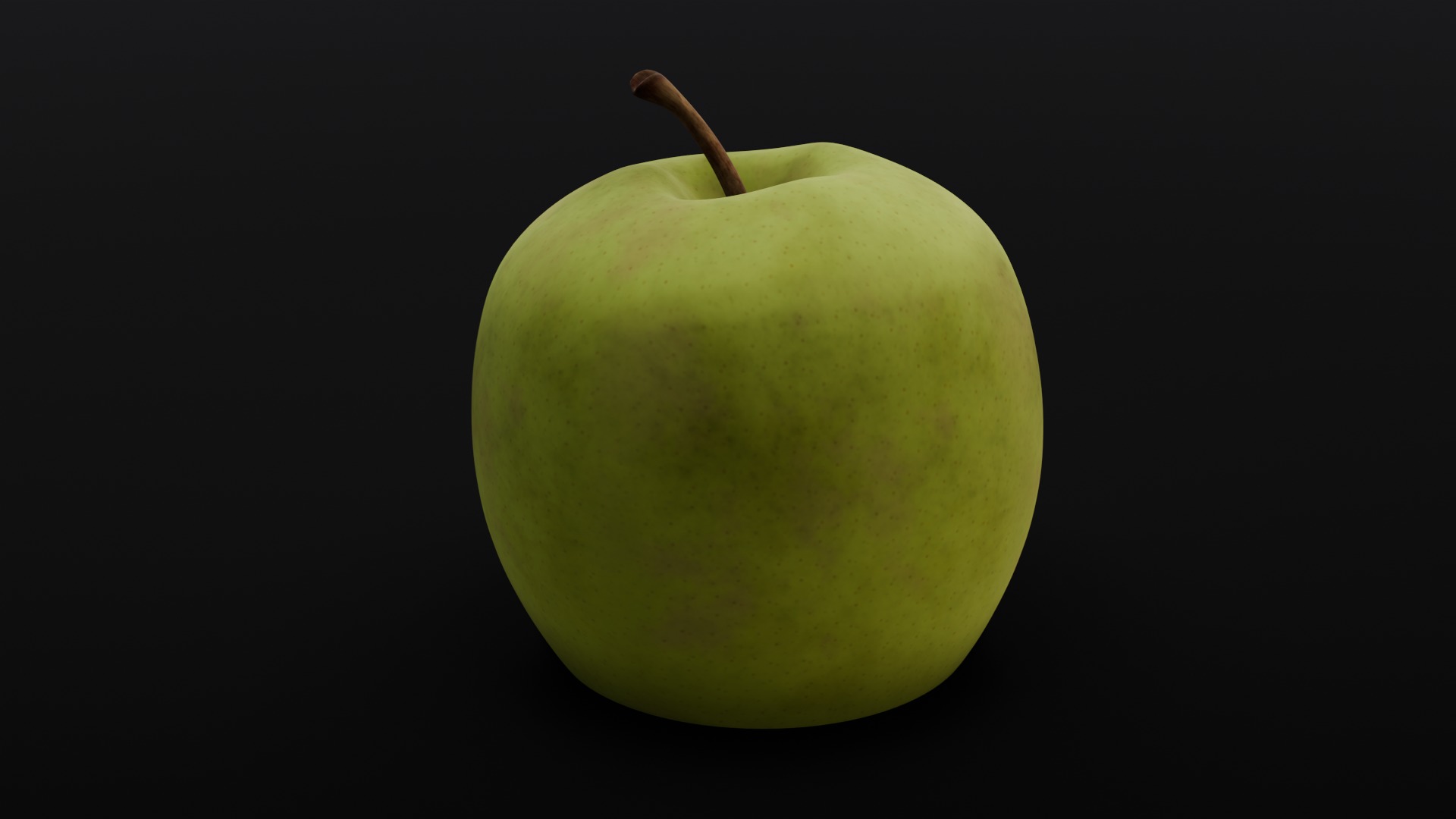 Green Apple 3D Model Low-poly 3D model_4