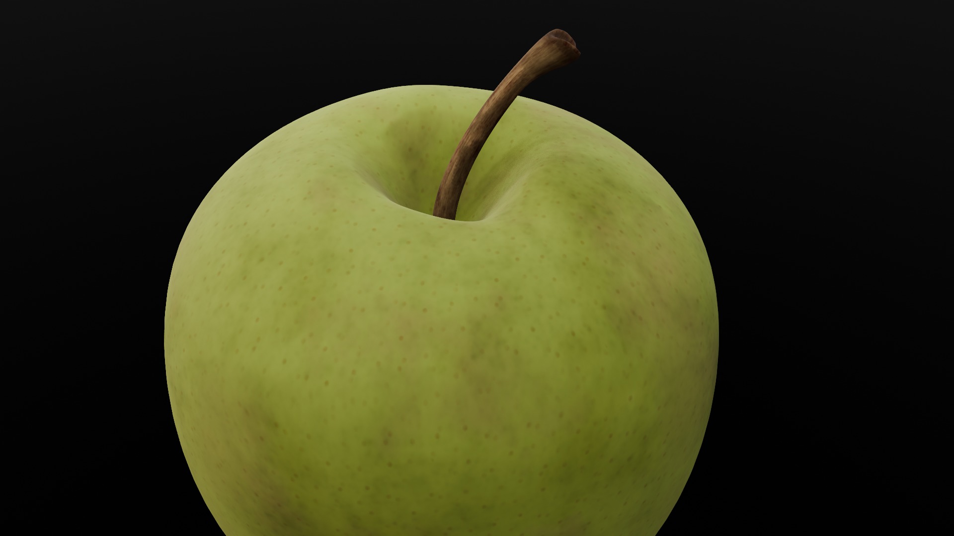 Green Apple 3D Model Low-poly 3D model_14