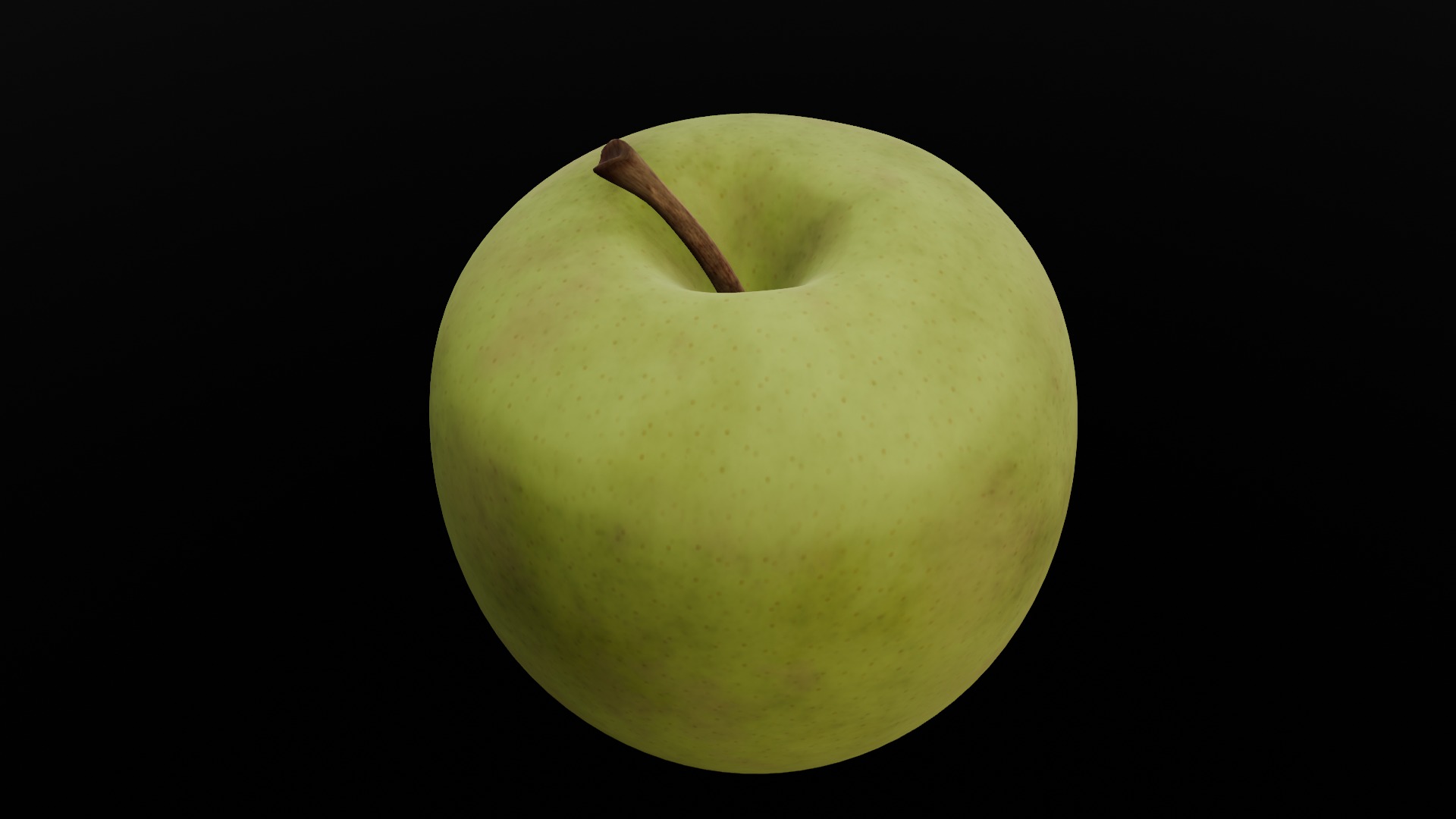 Green Apple 3D Model Low-poly 3D model_16