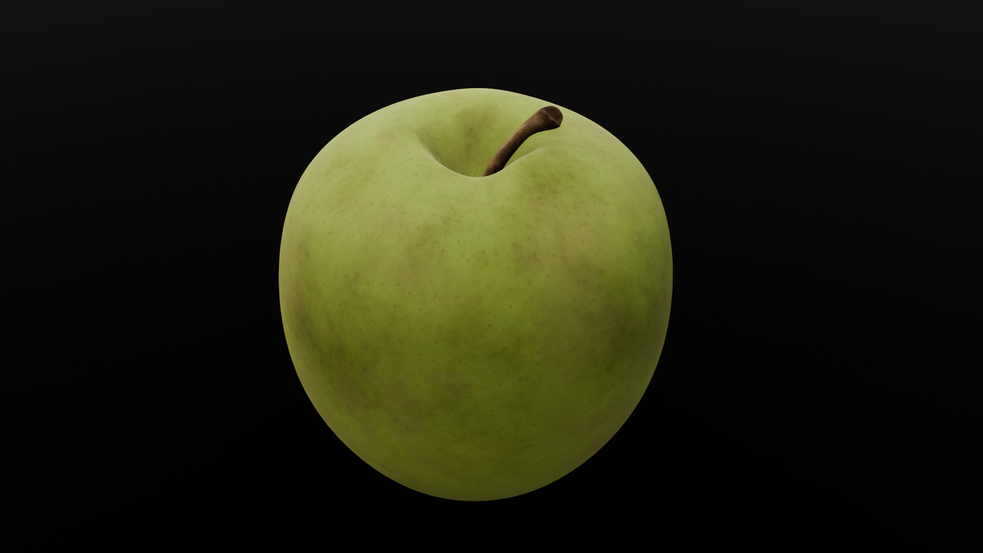 Green Apple 3D Model Low-poly 3D model_2