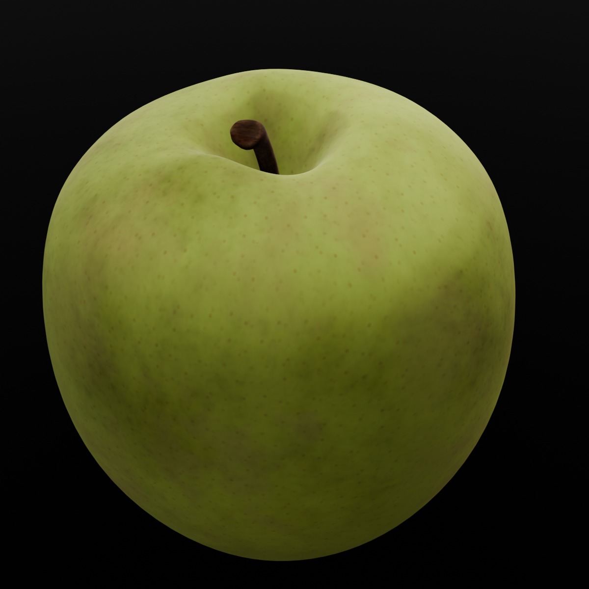 Green Apple 3D Model Low-poly 3D model_5