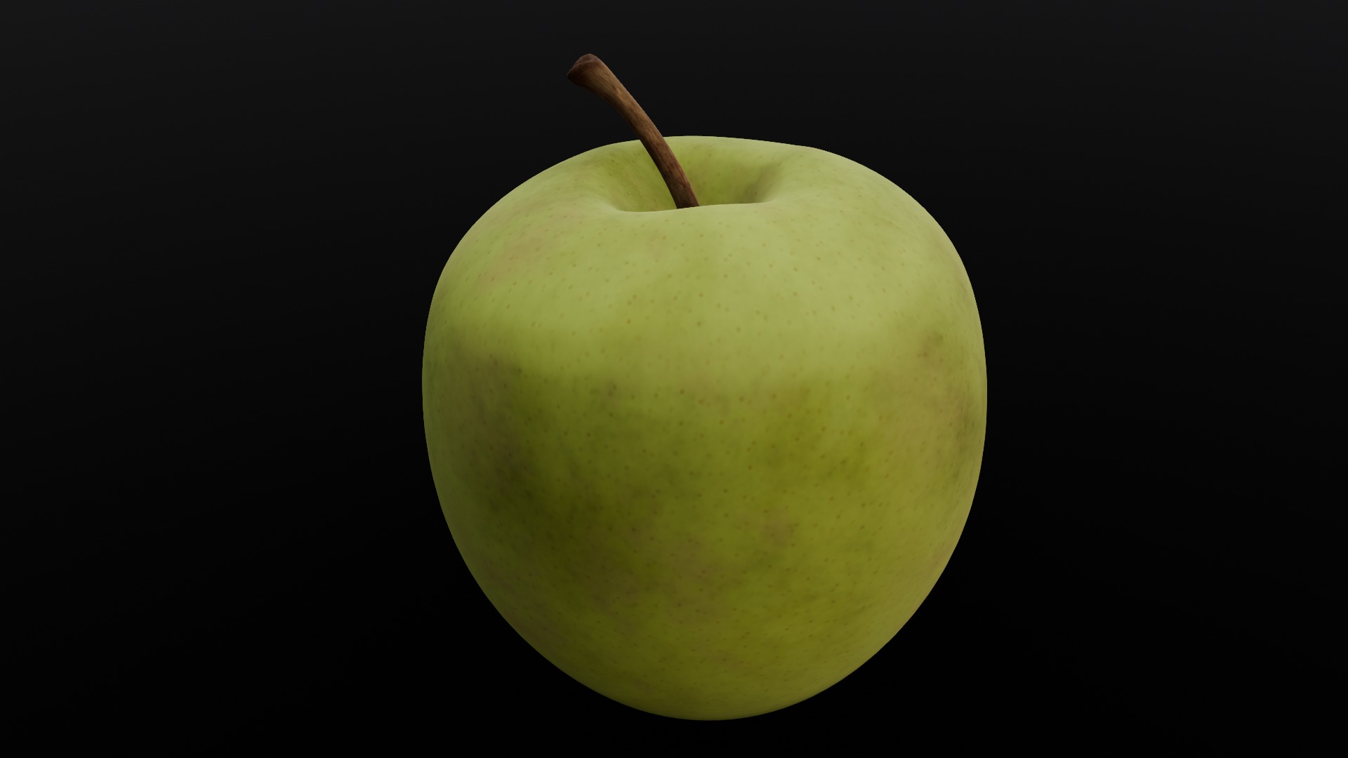Green Apple 3D Model Low-poly 3D model_11