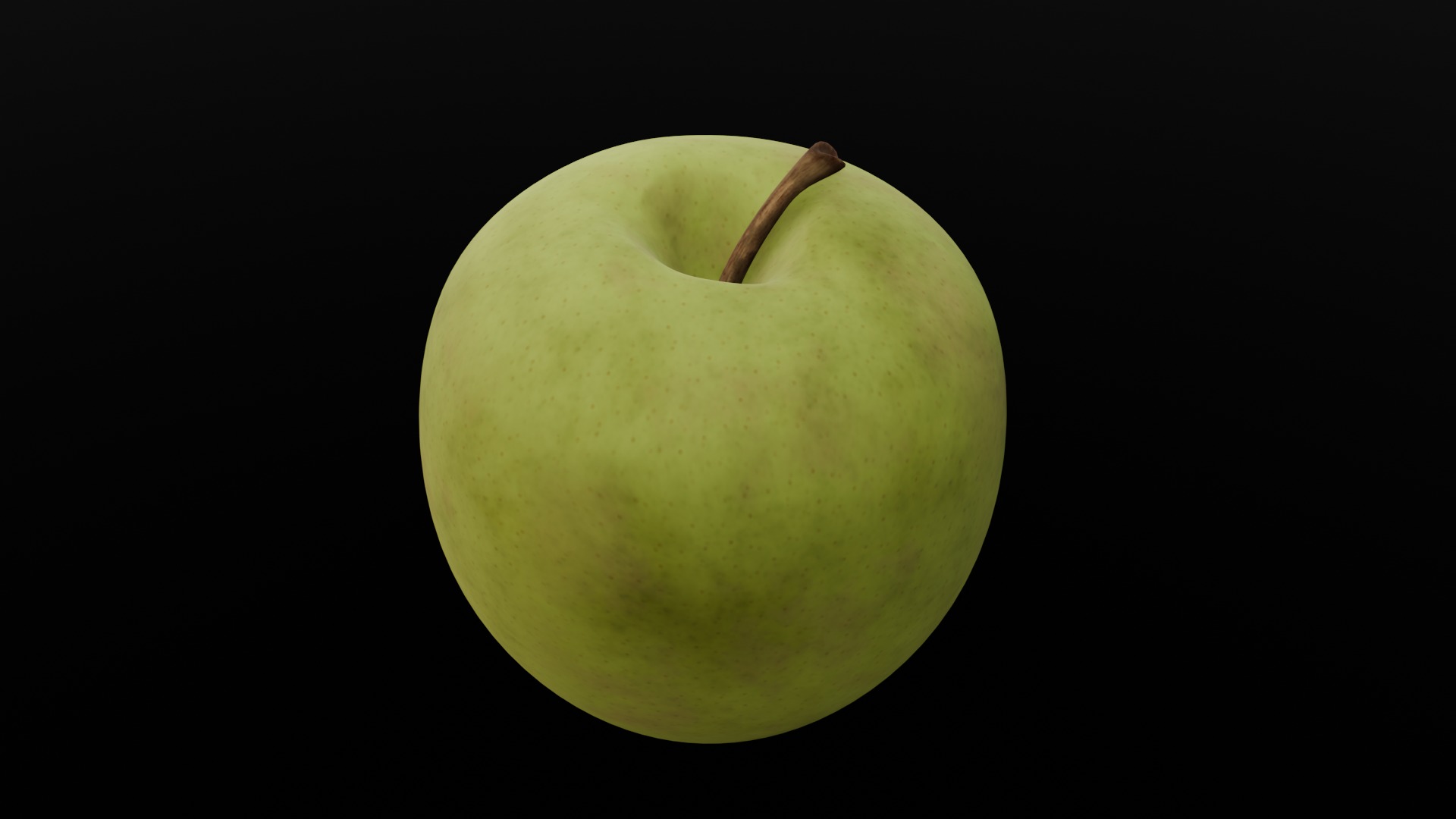 Green Apple 3D Model Low-poly 3D model_19