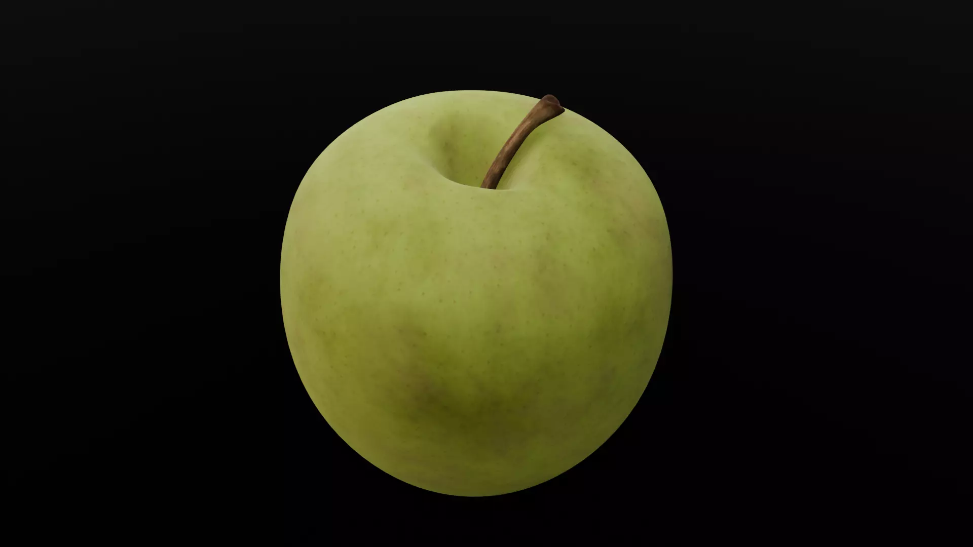 Green Apple 3D Model Low-poly 3D model_0