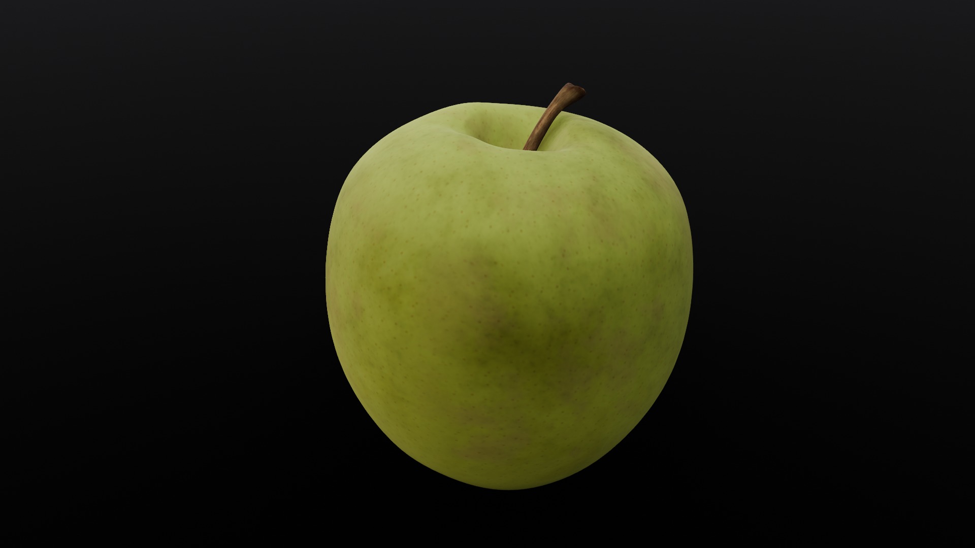 Green Apple 3D Model Low-poly 3D model_3