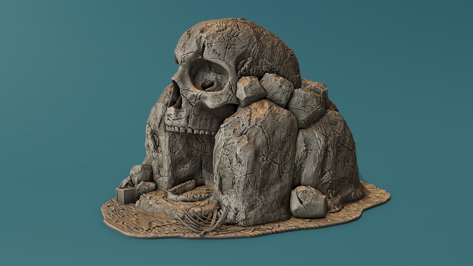 Skull Island 3D print model_1
