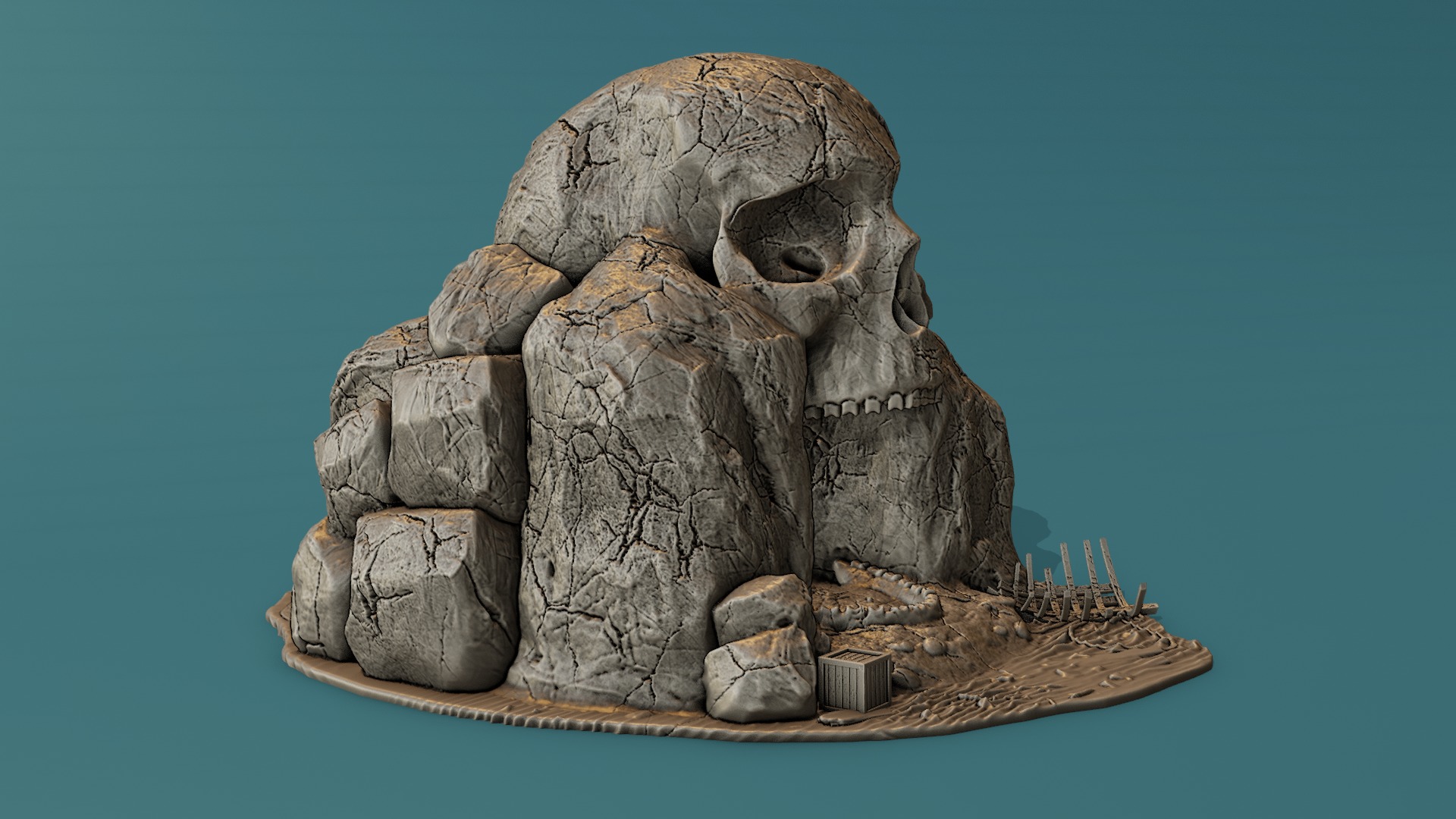Skull Island 3D print model_2