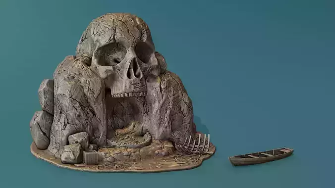 Skull Island 3D print model
