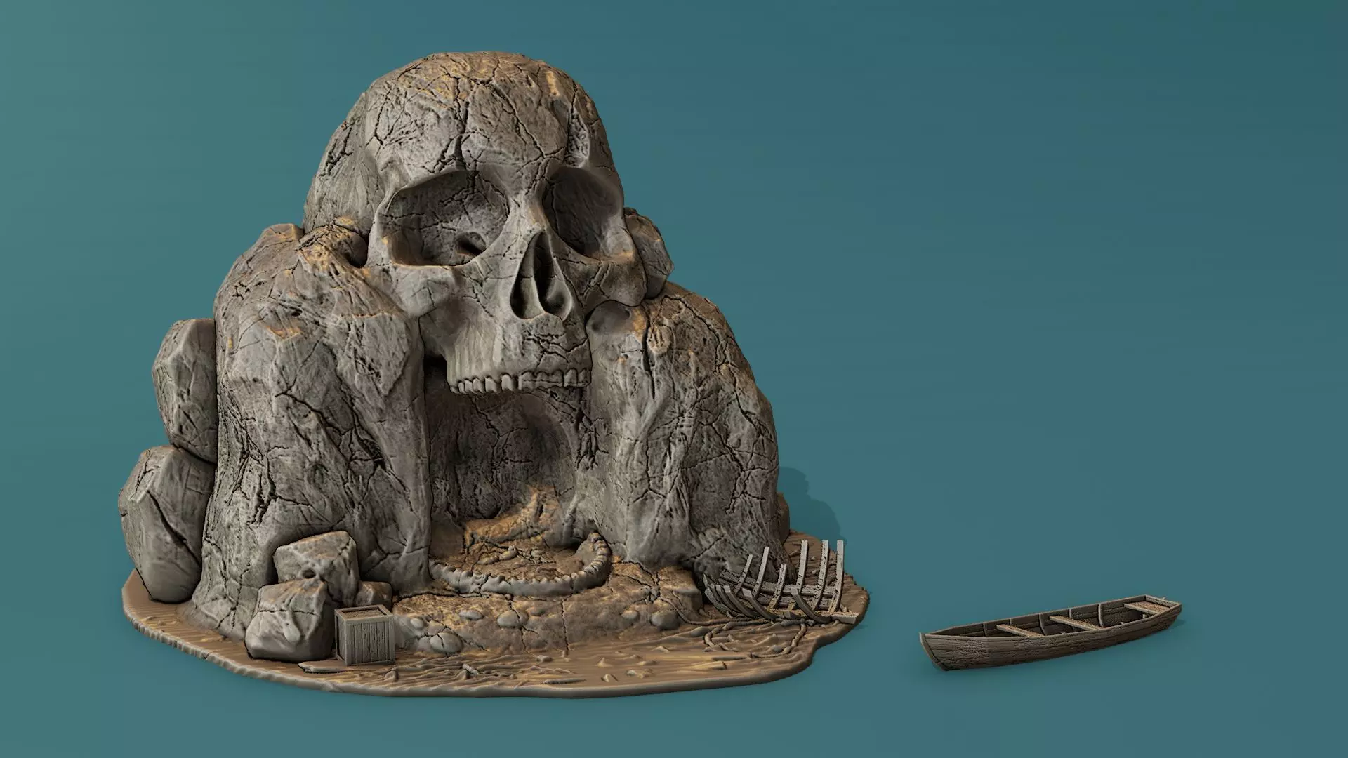 Skull Island 3D print model_0