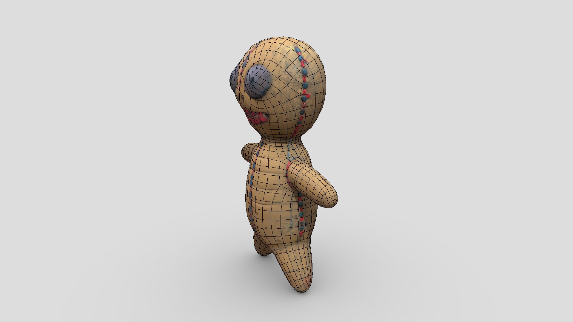 Voodoo Doll 2 Low-poly 3D model_6
