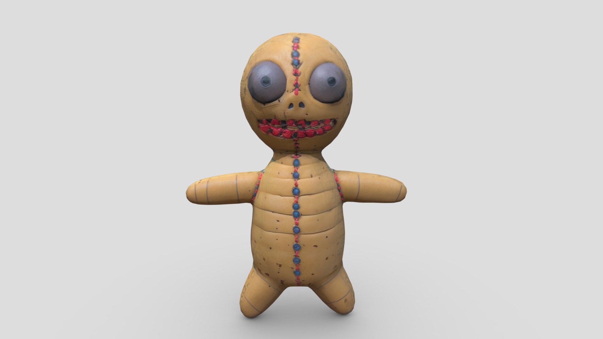 Voodoo Doll 2 Low-poly 3D model_3