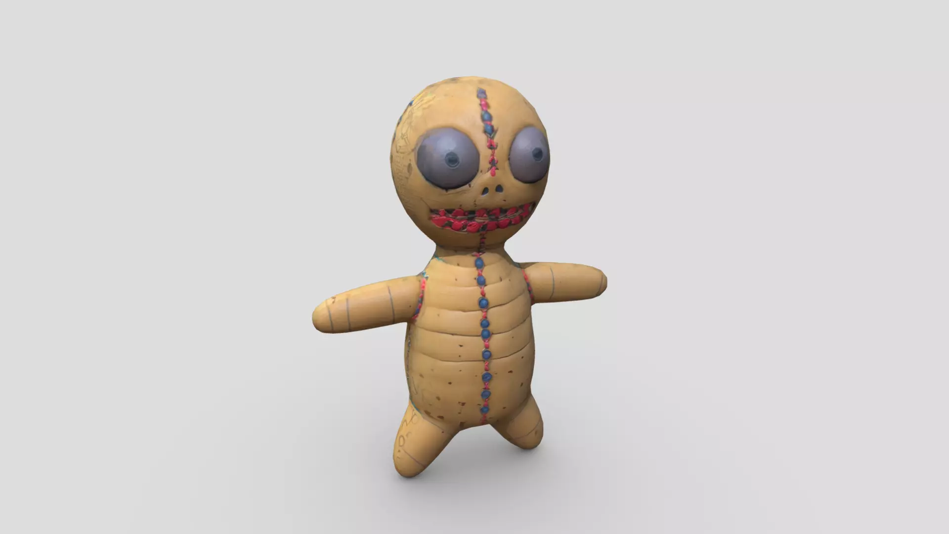 Voodoo Doll 2 Low-poly 3D model_0
